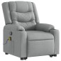 vidaXL Massagesessel mit Aufstehhilfe Hellgrau Stoff vidaXL Massagesessel mit Aufstehhilfe Hellgrau Stoff