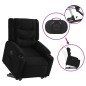 vidaXL Relaxsessel mit Aufstehhilfe Elektrisch Schwarz Stoff vidaXL Relaxsessel mit Aufstehhilfe Elektrisch Schwarz Stoff