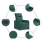 vidaXL Relaxsessel Elektrisch Dunkelgrün Stoff vidaXL Relaxsessel Elektrisch Dunkelgrün Stoff