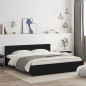 vidaXL Bettgestell mit Kopfteil Schwarz 180x200 cm vidaXL Bettgestell mit Kopfteil Schwarz 180x200 cm