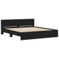 vidaXL Bettgestell mit Kopfteil Schwarz 180x200 cm vidaXL Bettgestell mit Kopfteil Schwarz 180x200 cm