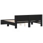 vidaXL Bettgestell mit Kopfteil Schwarz 180x200 cm vidaXL Bettgestell mit Kopfteil Schwarz 180x200 cm