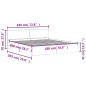 vidaXL Bettgestell mit Kopfteil Schwarz 180x200 cm vidaXL Bettgestell mit Kopfteil Schwarz 180x200 cm
