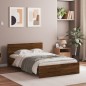 vidaXL Bettgestell mit Kopfteil Braun Eiche-Optik 120x200 cm vidaXL Bettgestell mit Kopfteil Braun Eiche-Optik 120x200 cm
