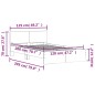 vidaXL Bettgestell mit Kopfteil Braun Eiche-Optik 120x200 cm vidaXL Bettgestell mit Kopfteil Braun Eiche-Optik 120x200 cm