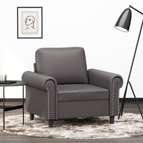 vidaXL Sessel Grau 60 cm Kunstleder