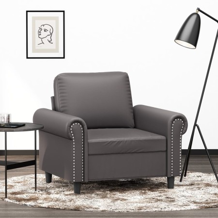 vidaXL Sessel Grau 60 cm Kunstleder
