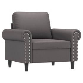 vidaXL Sessel Grau 60 cm Kunstleder