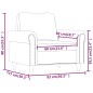 vidaXL Sessel Grau 60 cm Kunstleder vidaXL Sessel Grau 60 cm Kunstleder