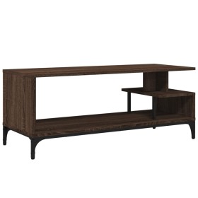 vidaXL TV-Schrank Braun Eichen-Optik 102x40x41 cm Holzwerkstoff Stahl