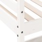 vidaXL Hochbett mit Schreibtisch Weiß 80x200 cm Massivholz Kiefer vidaXL Hochbett mit Schreibtisch Weiß 80x200 cm Massivholz Kiefer