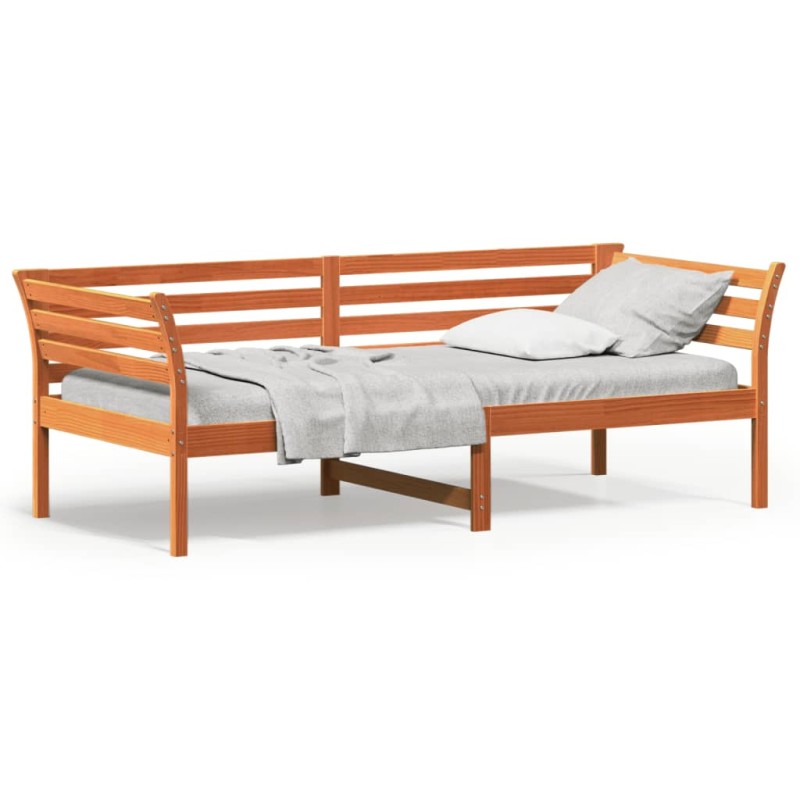 vidaXL Tagesbett Wachsbraun 80x200 cm Massivholz Kiefer vidaXL Tagesbett Wachsbraun 80x200 cm Massivholz Kiefer