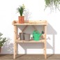 vidaXL Pflanztisch mit Ablage 78x38x82,5 cm Massivholz Tanne vidaXL Pflanztisch mit Ablage 78x38x82,5 cm Massivholz Tanne