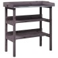 vidaXL Pflanztisch mit Ablagen Grau 78x38x82,5 cm Massivholz Tanne vidaXL Pflanztisch mit Ablagen Grau 78x38x82,5 cm Massivholz Tanne