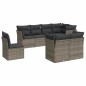 vidaXL 8-tlg. Garten-Sofagarnitur mit Kissen Grau Poly Rattan vidaXL 8-tlg. Garten-Sofagarnitur mit Kissen Grau Poly Rattan