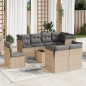 vidaXL 9-tlg. Garten-Sofagarnitur mit Kissen Beige Poly Rattan vidaXL 9-tlg. Garten-Sofagarnitur mit Kissen Beige Poly Rattan