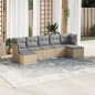 vidaXL 7-tlg. Garten-Sofagarnitur mit Kissen Beige Poly Rattan vidaXL 7-tlg. Garten-Sofagarnitur mit Kissen Beige Poly Rattan