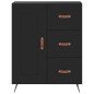 Highboard Schwarz 69,5x34x180 cm Holzwerkstoff Highboard Schwarz 69,5x34x180 cm Holzwerkstoff