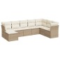 vidaXL 8-tlg. Garten-Sofagarnitur mit Kissen Beige Poly Rattan vidaXL 8-tlg. Garten-Sofagarnitur mit Kissen Beige Poly Rattan