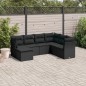 vidaXL 7-tlg. Garten-Sofagarnitur mit Kissen Schwarz Poly Rattan vidaXL 7-tlg. Garten-Sofagarnitur mit Kissen Schwarz Poly Rattan