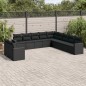 vidaXL 11-tlg. Garten-Sofagarnitur mit Kissen Schwarz Poly Rattan vidaXL 11-tlg. Garten-Sofagarnitur mit Kissen Schwarz Poly Rattan