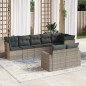 vidaXL 8-tlg. Garten-Sofagarnitur mit Kissen Grau Poly Rattan vidaXL 8-tlg. Garten-Sofagarnitur mit Kissen Grau Poly Rattan