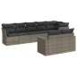 vidaXL 8-tlg. Garten-Sofagarnitur mit Kissen Grau Poly Rattan vidaXL 8-tlg. Garten-Sofagarnitur mit Kissen Grau Poly Rattan