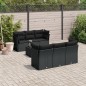 vidaXL 7-tlg. Garten-Sofagarnitur mit Kissen Schwarz Poly Rattan vidaXL 7-tlg. Garten-Sofagarnitur mit Kissen Schwarz Poly Rattan