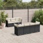 vidaXL 8-tlg. Garten-Sofagarnitur mit Kissen Schwarz Poly Rattan vidaXL 8-tlg. Garten-Sofagarnitur mit Kissen Schwarz Poly Rattan