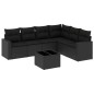 vidaXL 7-tlg. Garten-Sofagarnitur mit Kissen Schwarz Poly Rattan vidaXL 7-tlg. Garten-Sofagarnitur mit Kissen Schwarz Poly Rattan