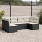 vidaXL 6-tlg. Garten-Sofagarnitur mit Kissen Schwarz Poly Rattan vidaXL 6-tlg. Garten-Sofagarnitur mit Kissen Schwarz Poly Rattan
