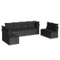 vidaXL 8-tlg. Garten-Sofagarnitur mit Kissen Schwarz Poly Rattan vidaXL 8-tlg. Garten-Sofagarnitur mit Kissen Schwarz Poly Rattan