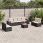 vidaXL 9-tlg. Garten-Sofagarnitur mit Kissen Schwarz Poly Rattan vidaXL 9-tlg. Garten-Sofagarnitur mit Kissen Schwarz Poly Rattan