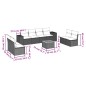 vidaXL 9-tlg. Garten-Sofagarnitur mit Kissen Schwarz Poly Rattan vidaXL 9-tlg. Garten-Sofagarnitur mit Kissen Schwarz Poly Rattan