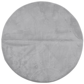 vidaXL Teppich IZA Kurzflor Skandinavischer Look Grau Ø 200 cm