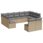vidaXL 11-tlg. Garten-Sofagarnitur mit Kissen Beige Poly Rattan vidaXL 11-tlg. Garten-Sofagarnitur mit Kissen Beige Poly Rattan