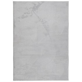 vidaXL Teppich IZA Kurzflor Skandinavischer Look Grau 160x230 cm