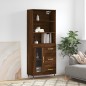 Highboard Braun Eichen-Optik 69,5x34x180 cm Holzwerkstoff Highboard Braun Eichen-Optik 69,5x34x180 cm Holzwerkstoff