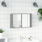 vidaXL LED-Spiegelschrank Grau Sonoma 80x12x45 cm Acryl vidaXL LED-Spiegelschrank Grau Sonoma 80x12x45 cm Acryl