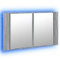 vidaXL LED-Spiegelschrank Grau Sonoma 80x12x45 cm Acryl vidaXL LED-Spiegelschrank Grau Sonoma 80x12x45 cm Acryl