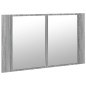 vidaXL LED-Spiegelschrank Grau Sonoma 80x12x45 cm Acryl vidaXL LED-Spiegelschrank Grau Sonoma 80x12x45 cm Acryl
