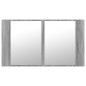 vidaXL LED-Spiegelschrank Grau Sonoma 80x12x45 cm Acryl vidaXL LED-Spiegelschrank Grau Sonoma 80x12x45 cm Acryl