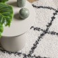 vidaXL Shaggy-Teppich PAMPLONA Hochflor Modern Creme Schwarz 240x340cm vidaXL Shaggy-Teppich PAMPLONA Hochflor Modern Creme Schwarz 240x340cm