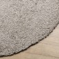 vidaXL Shaggy-Teppich PAMPLONA Hochflor Modern Beige Ø 100 cm vidaXL Shaggy-Teppich PAMPLONA Hochflor Modern Beige Ø 100 cm