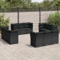 vidaXL 12-tlg. Garten-Sofagarnitur mit Kissen Schwarz Poly Rattan vidaXL 12-tlg. Garten-Sofagarnitur mit Kissen Schwarz Poly Rattan