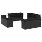 vidaXL 12-tlg. Garten-Sofagarnitur mit Kissen Schwarz Poly Rattan vidaXL 12-tlg. Garten-Sofagarnitur mit Kissen Schwarz Poly Rattan