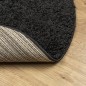 vidaXL Shaggy-Teppich PAMPLONA Hochflor Modern Schwarz Ø 100 cm vidaXL Shaggy-Teppich PAMPLONA Hochflor Modern Schwarz Ø 100 cm