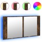 vidaXL LED-Spiegelschrank Räuchereiche 90x12x45 cm Acryl vidaXL LED-Spiegelschrank Räuchereiche 90x12x45 cm Acryl