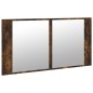 vidaXL LED-Spiegelschrank Räuchereiche 90x12x45 cm Acryl vidaXL LED-Spiegelschrank Räuchereiche 90x12x45 cm Acryl