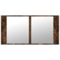 vidaXL LED-Spiegelschrank Räuchereiche 90x12x45 cm Acryl vidaXL LED-Spiegelschrank Räuchereiche 90x12x45 cm Acryl